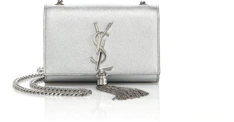 silver ysl bag